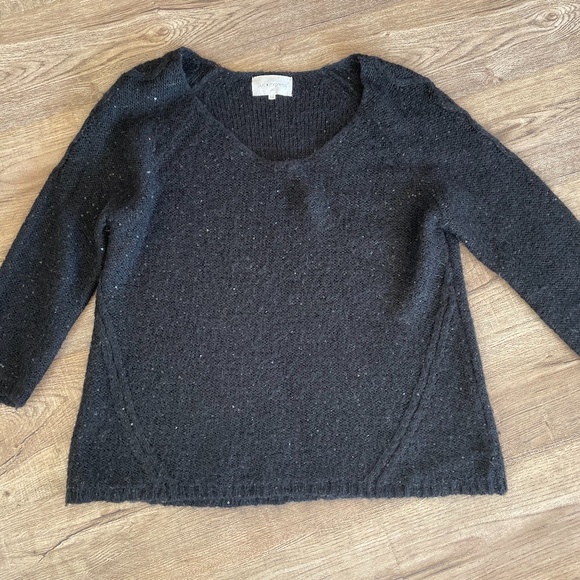Sequin Sweater black Sud Express size M women - Picture 1 of 3